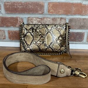 Hobo Darcy Crossbody Bag Metallic Snake